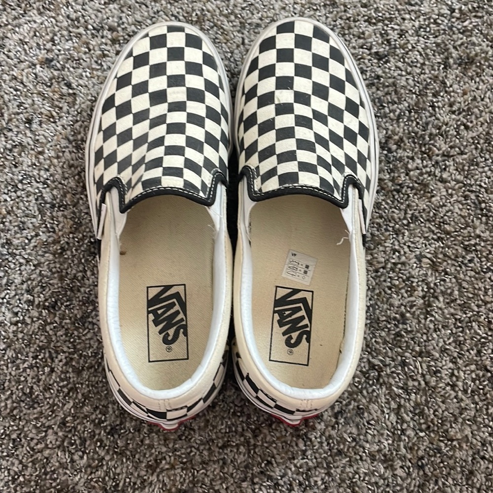 black and white checkered vans